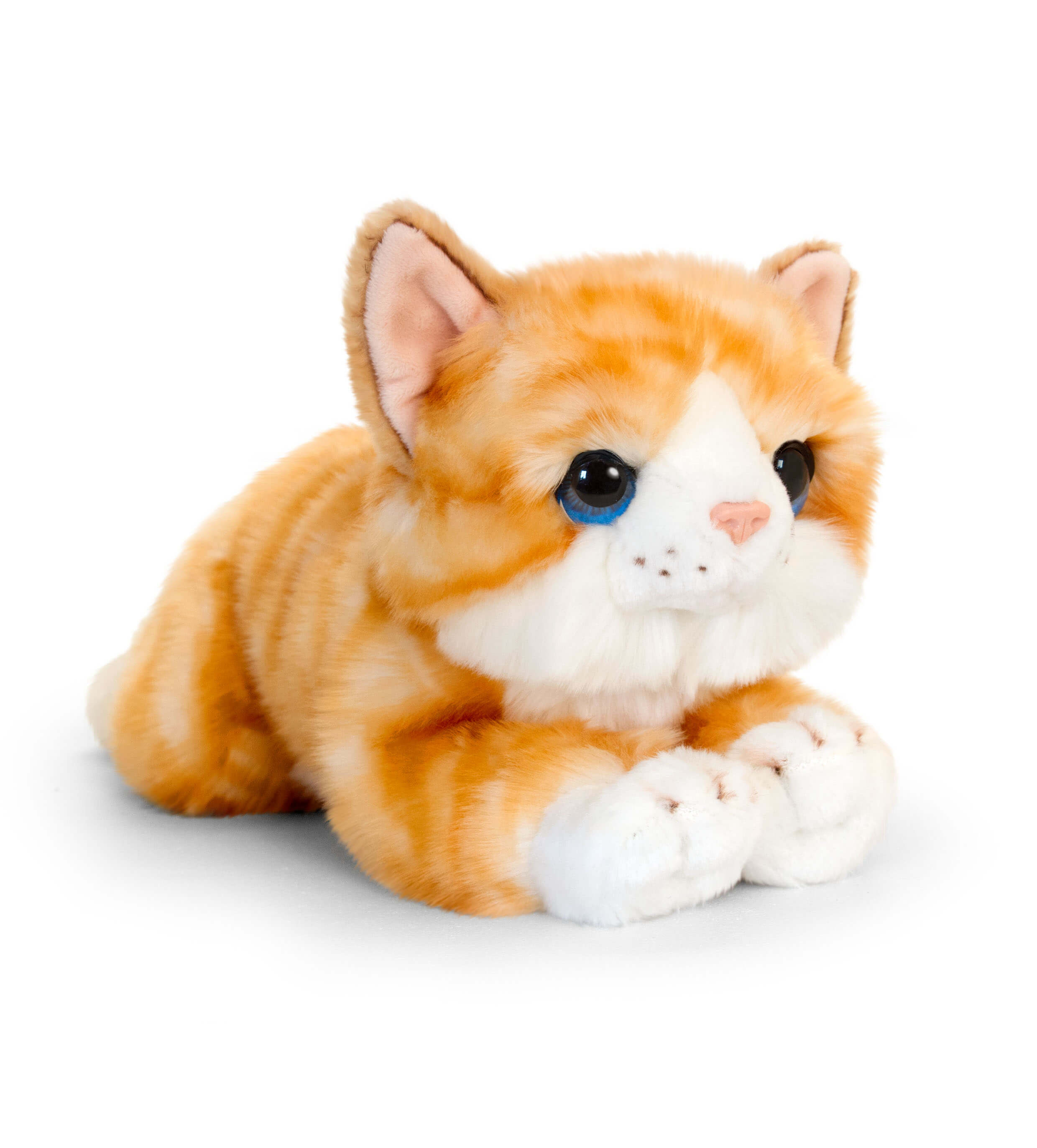 Keel Toys Signature 25cm Ginger Tabby White Black Cat Cuddly Plush Soft Toy 