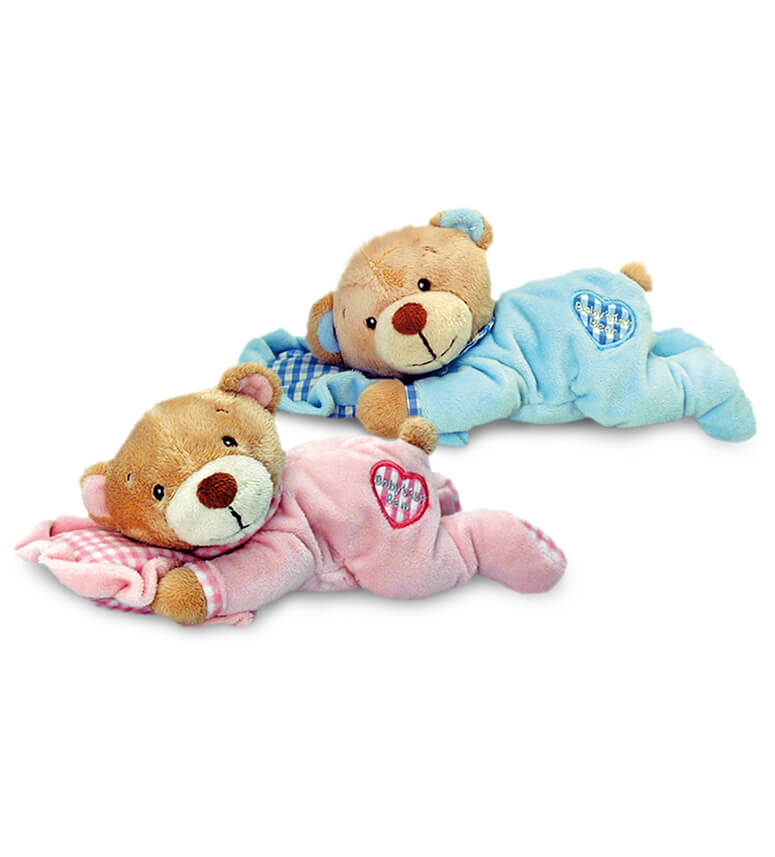 Keel Soft Bear Cuddly Toy PINK or BLUE  New Born Baby Girl Baby Boy 17cm 
