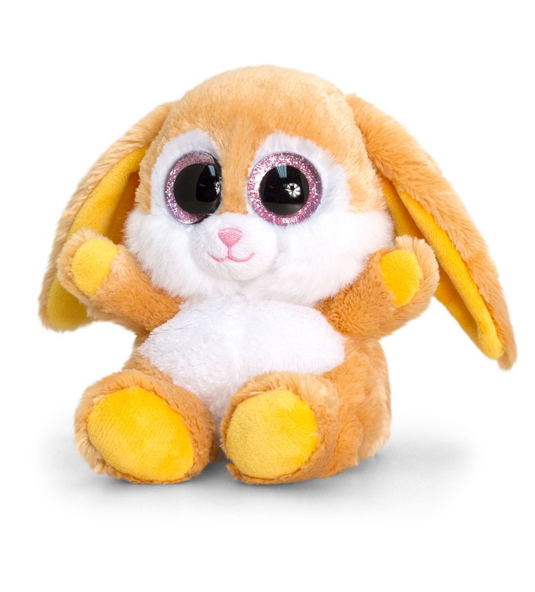 Keel Toys Cute Beanie Weich Kuscheltier weiß Lama Glitzer Augen animotsu 15 cm 